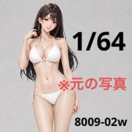 1/64 8009-02w フィギュア　水着　ミニカーに　トミカに　ミニチュア　ミニチュアイメージ　完成品　リアルフィギュア
