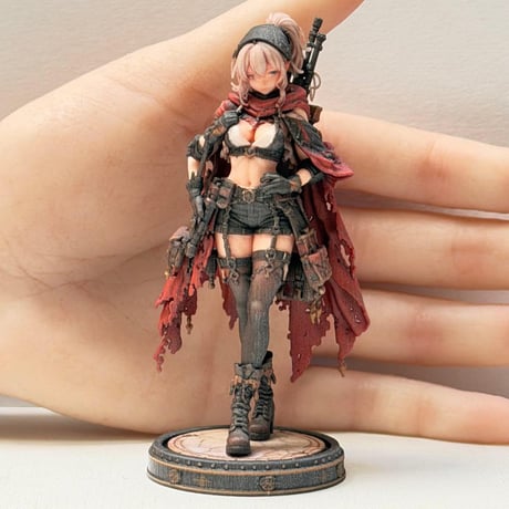 フィギュア 1/24 異世界の女の子 赤マント ミニチュア 完成品 ミニチュアイメージ　リアルフィギュア