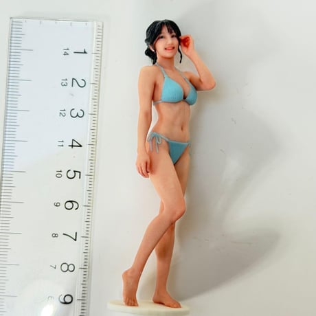 1/18 台付　フィギュア　5435-B 水着　水色　完成品　リアルフィギュア　塗装済み完成品