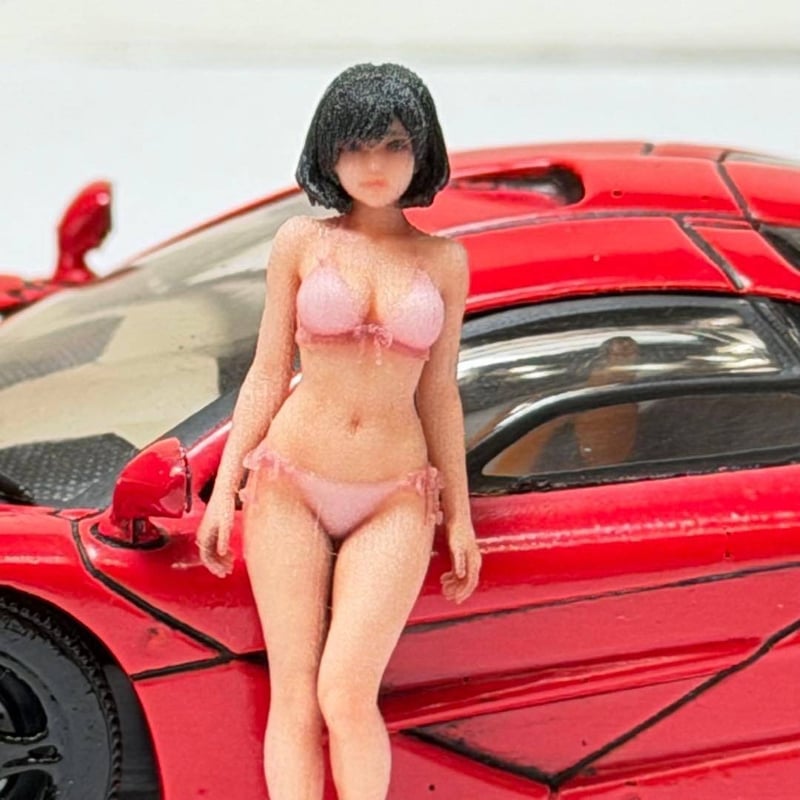 1/43 8005-01 フィギュア 水着 完成品 ミニカーに 1/64より大