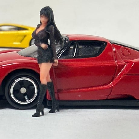 1/64 8009-06 フィギュア　ミニカー　トミカに　ジオラマ　ミニチュア　リアルフィギュア　完成品