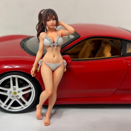 1/18 8001-04 フィギュア　水着　完成品　ミニカーに　1/64より大 リアルフィギュア