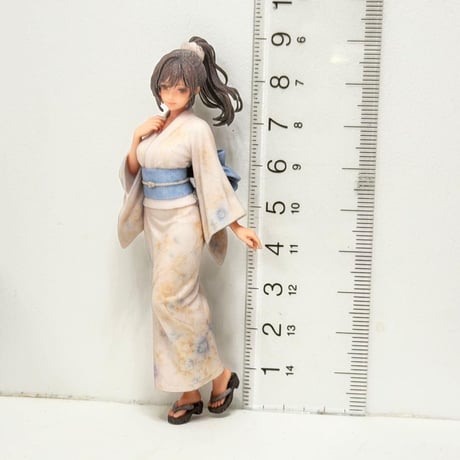 フィギュア 8001-02 1/18 ミニカーに ミニチュア　着物　浴衣　ドールハウスに　ジオラマに　リアルフィギュア　３Dフィギュア　ミニチュアイメージ