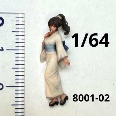 1/64 フィギュア　浴衣　着物　トミカに　ミニカーに　ジオラマ