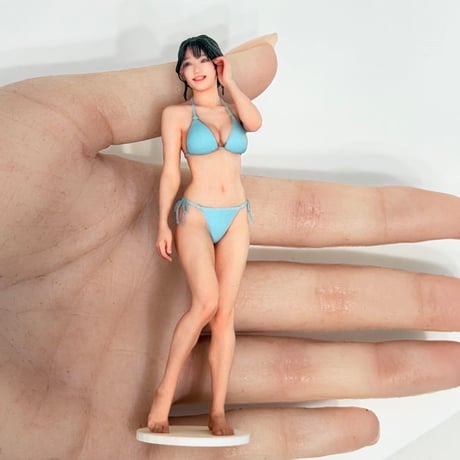 1/18 台付　フィギュア　5435-B 水着　水色　完成品　リアルフィギュア　塗装済み完成品