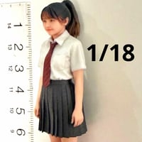1/18 フィギュア　女子高生　直立　完成品　ミニカーに　リアルフィギュア　ミニチュアイメージ　３Dフィギュア