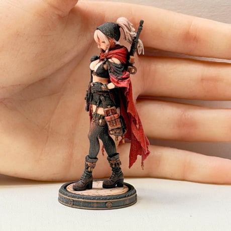 フィギュア 1/24 異世界の女の子 赤マント ミニチュア 完成品 ミニチュアイメージ　リアルフィギュア