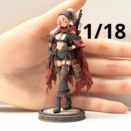 1/18 フィギュア 赤マント　異世界の女の子　ミニチュア ミニチュアイメージ　リアルフィギュア　完成品