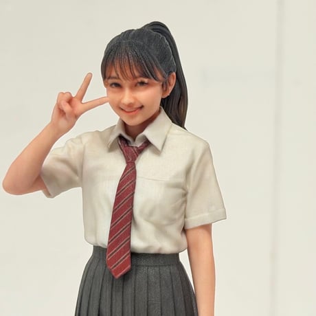 1/12 3994 フィギュア　女子高生　ピース　完成品　ミニチュアイメージ　リアルフィギュア　　3D