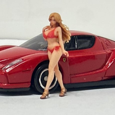 1/64 8004-01 フィギュア　水着　ミニカーに　トミカに　ミニチュア　ミニチュアイメージ　リアルフィギュア　完成品