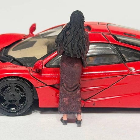 1/43 8007-02 フィギュア　着物　ミニカーに　1/64より大 ミニチュアイメージ　リアルフィギュア