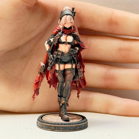フィギュア 1/24 異世界の女の子 赤マント ミニチュア 完成品 ミニチュアイメージ　リアルフィギュア