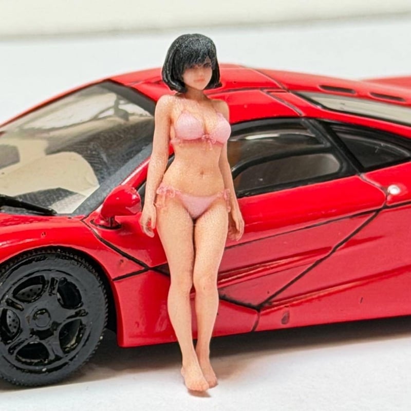 1/43 8005-01 フィギュア 水着 完成品 ミニカーに 1/64より大