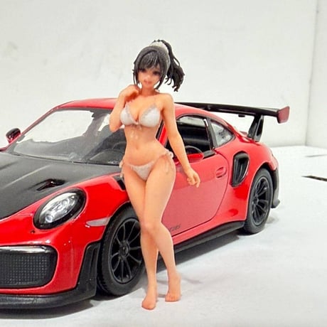 1/32 8001-01 水着　フィギュア　ミニカーに　ジオラマ　1/64より大　ミニチュアイメージ　リアルフィギュア