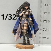 1/32 フィギュア ジオラマ　完成品　異世界の女の子　青マント　ジオラマに　ミニカーに　３Dフィギュア　リアルフィギュア
