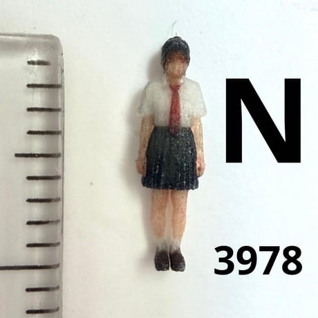Nゲージ　3978 女子高生　フィギュア　鉄道模型　ジオラマ　ミニチュアイメージ　リアルフィギュア