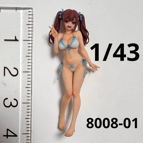 1/43 8008-01 水着　フィギュア　ミニカーに　リアルフィギュア　完成品　ミニチュアイメージ　リアルフィギュア