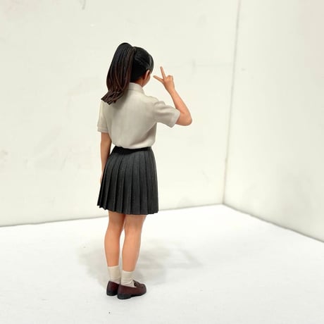 1/12 3994 フィギュア　女子高生　ピース　完成品　ミニチュアイメージ　リアルフィギュア　　3D