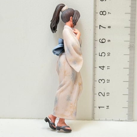 1/24 8001-02 フィギュア　完成品　リアルフィギュア　ミニカーに　ジオラマに　ミニチュアイメージ　着物　浴衣