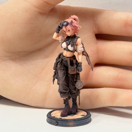 1/24 フィギュア　異世界の女の子　工具屋　スチームパンク　1/64より大　リアルフィギュア　ミニチュアイメージ　ジオラマ