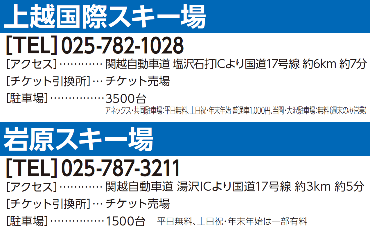 No.066【上国＆岩原】全日 大人 リフト1日入場券+（ナイター付き