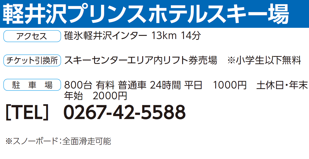 No.107【軽井沢プリンスホテルスキー場】全日 大人 1日券×2枚セット