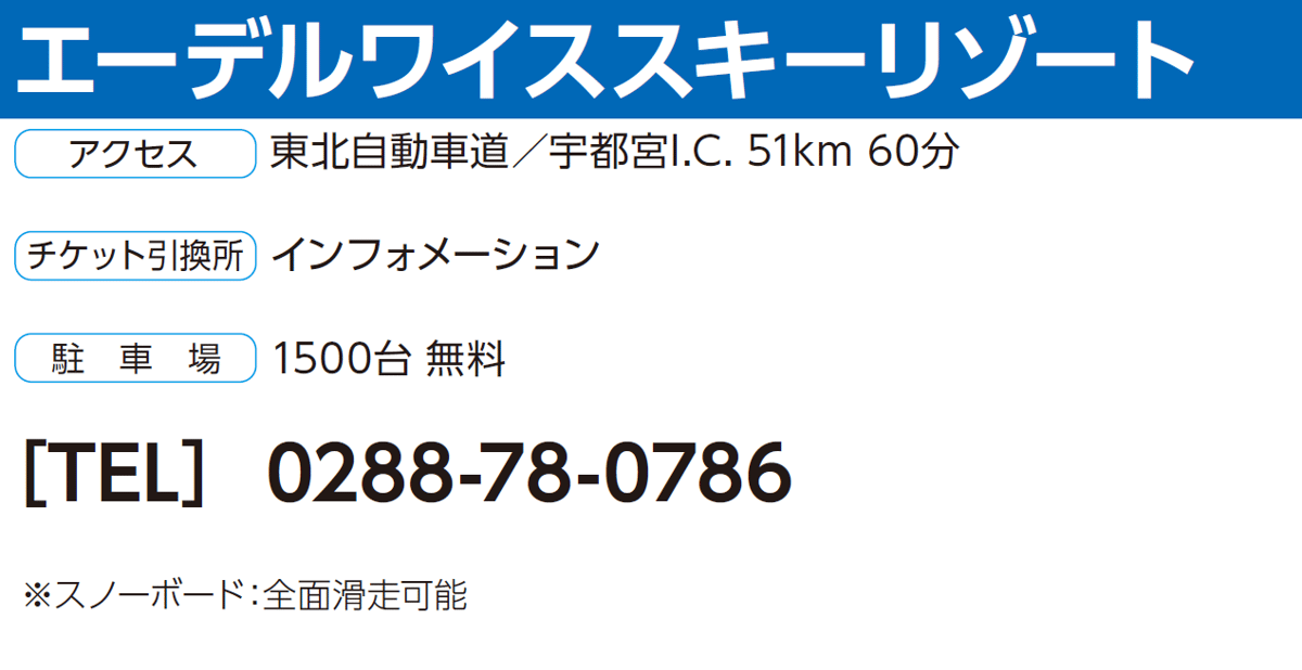 No.031【エーデルワイススキーリゾート】平日 大人 リフト 1日券