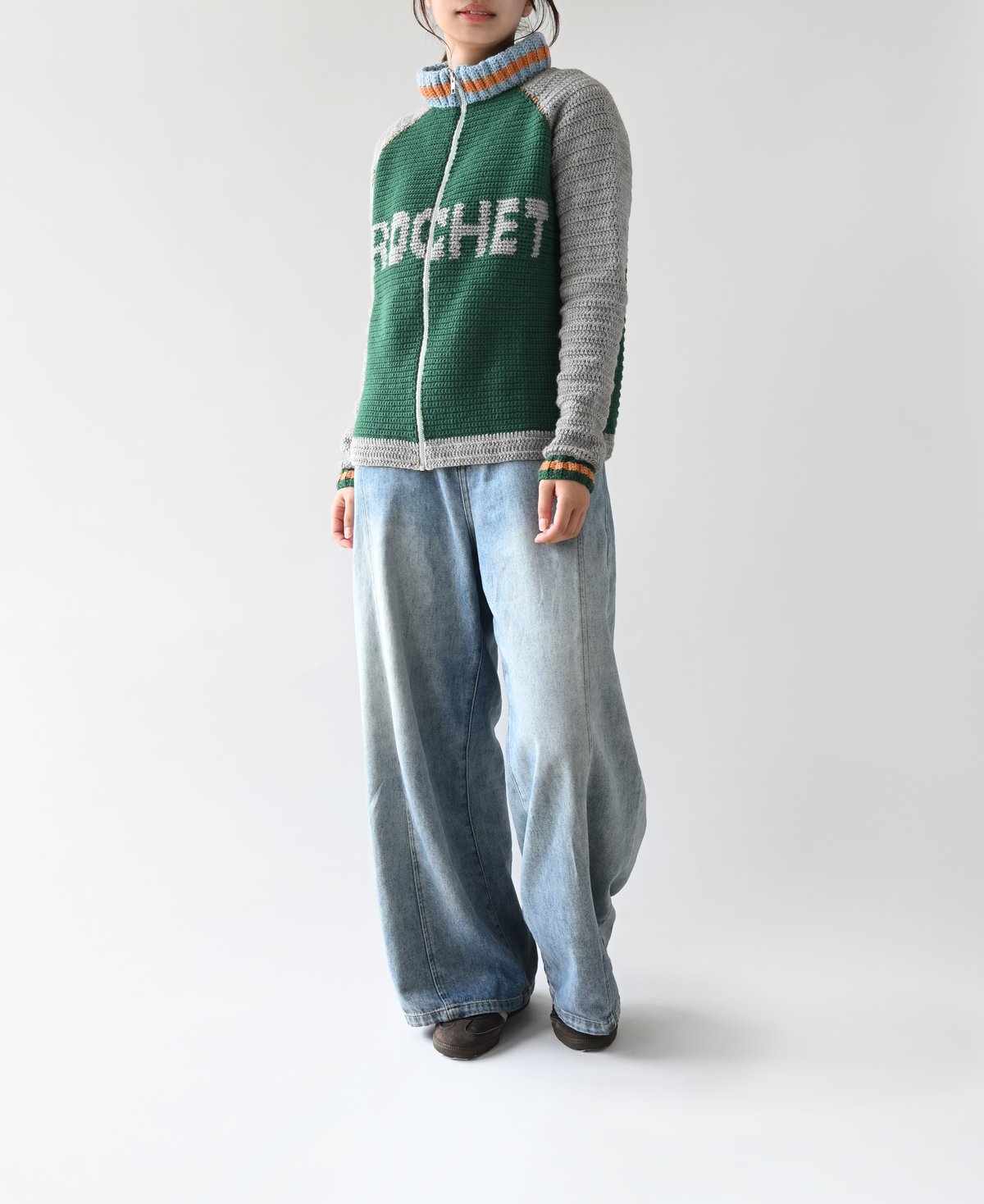 上山蓮太郎 」のCROCHETジップアップブルゾン キット | ニットショップ