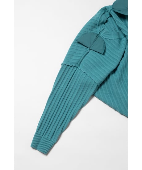 Classic rib sweater / green