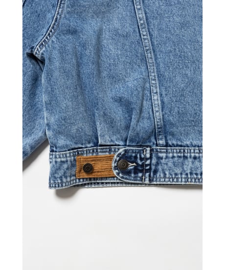 2way corduroy denim jacket / acid wash