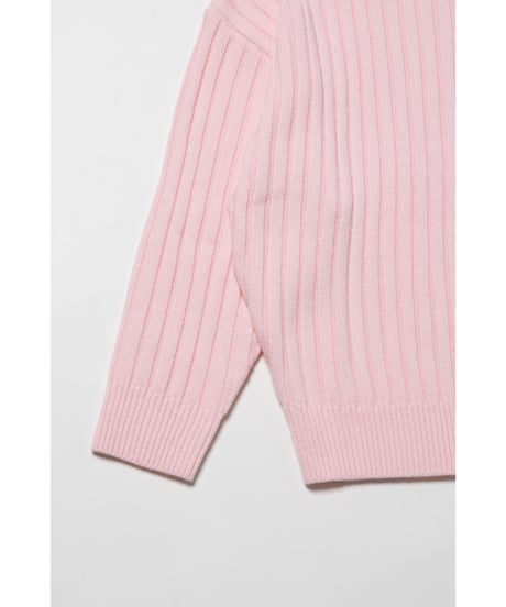 Classic rib sweater / pastel pink