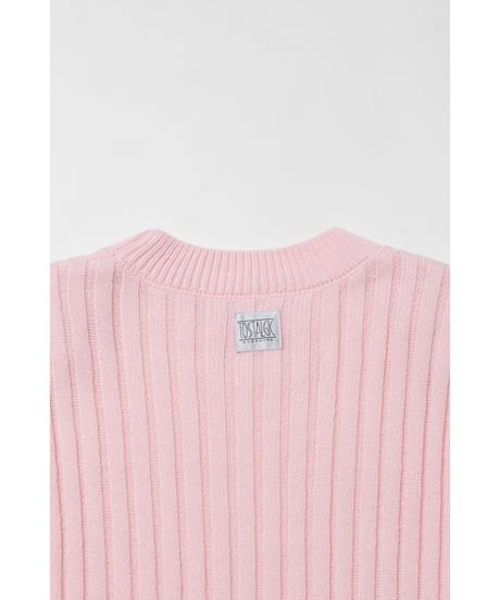 Classic rib sweater / pastel pink