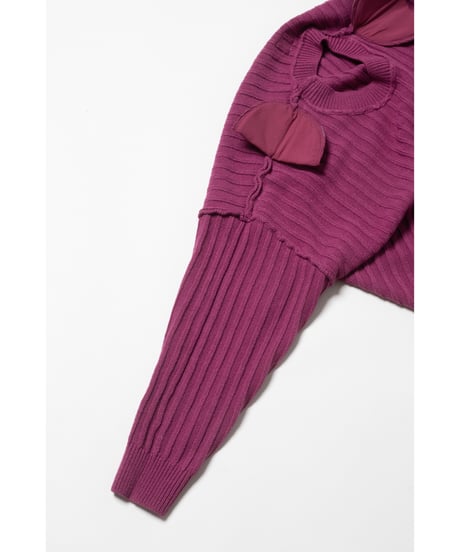Classic rib sweater / pink
