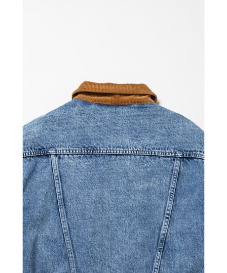 2way corduroy denim jacket / acid wash