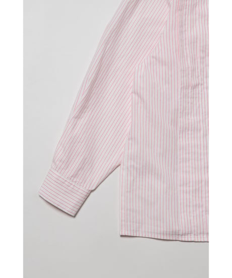 Pleated shirts / pink stripe