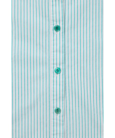 Pleated shirts / green stripe