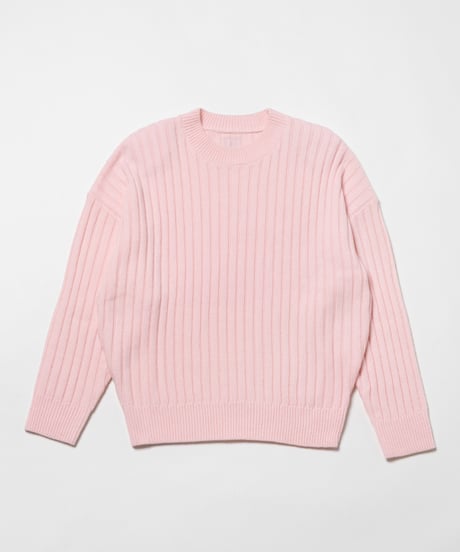 Classic rib sweater / pastel pink