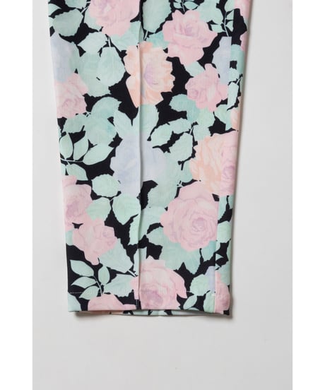 Slacks pants / black floral