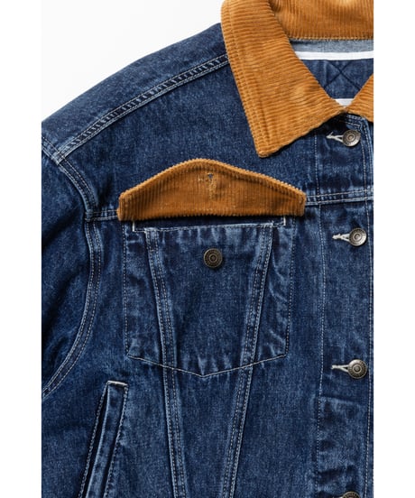 2way corduroy denim jacket /  blue