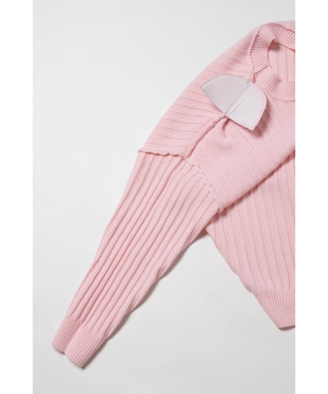 Classic rib sweater / pastel pink