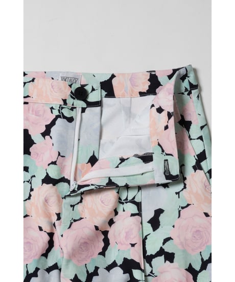 Slacks pants / black floral