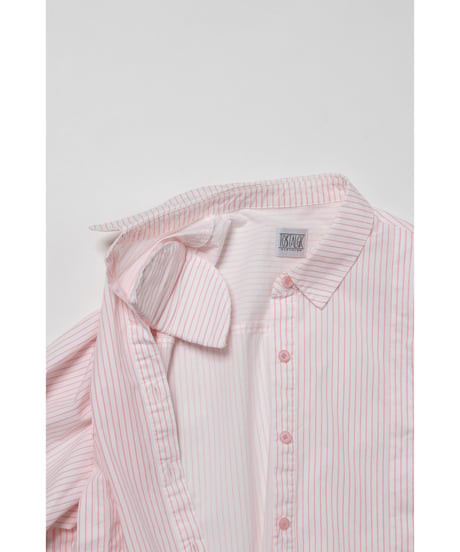 Pleated shirts / pink stripe