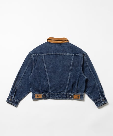 2way corduroy denim jacket /  blue