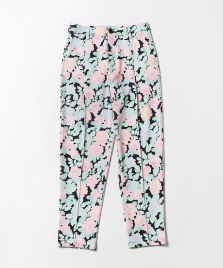 Slacks pants / black floral