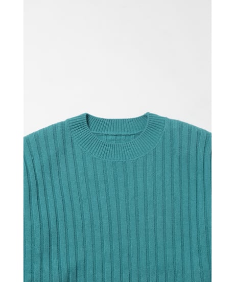 Classic rib sweater / green