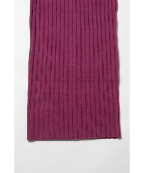 Classic rib knit skirt / pink