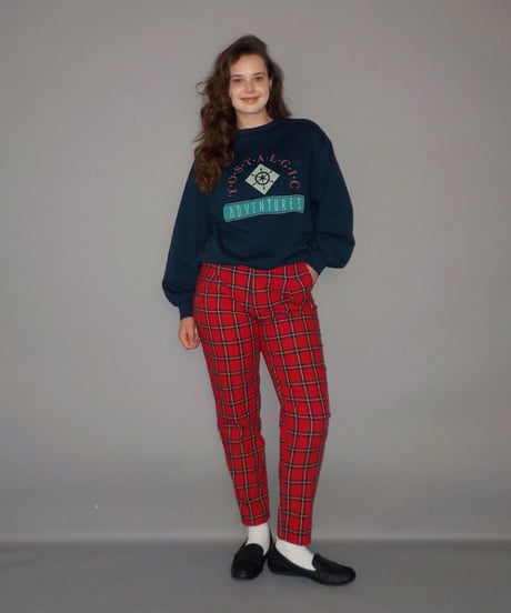 Slacks pants / red check