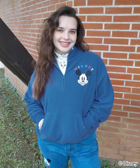 Mickey zip fleece sweatshirt / purple