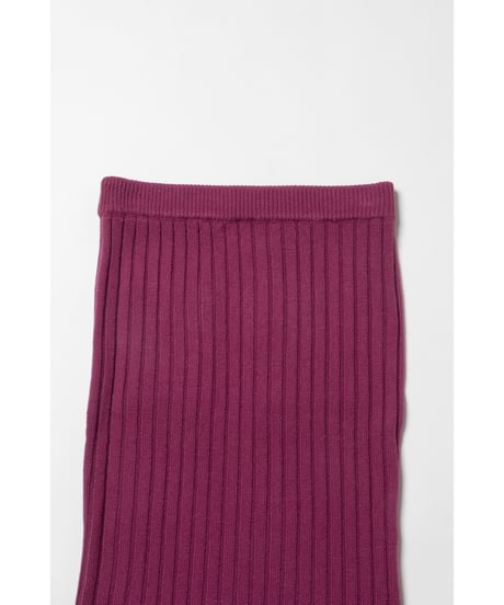 Classic rib knit skirt / pink