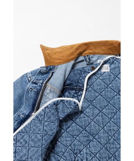 2way corduroy denim jacket / acid wash